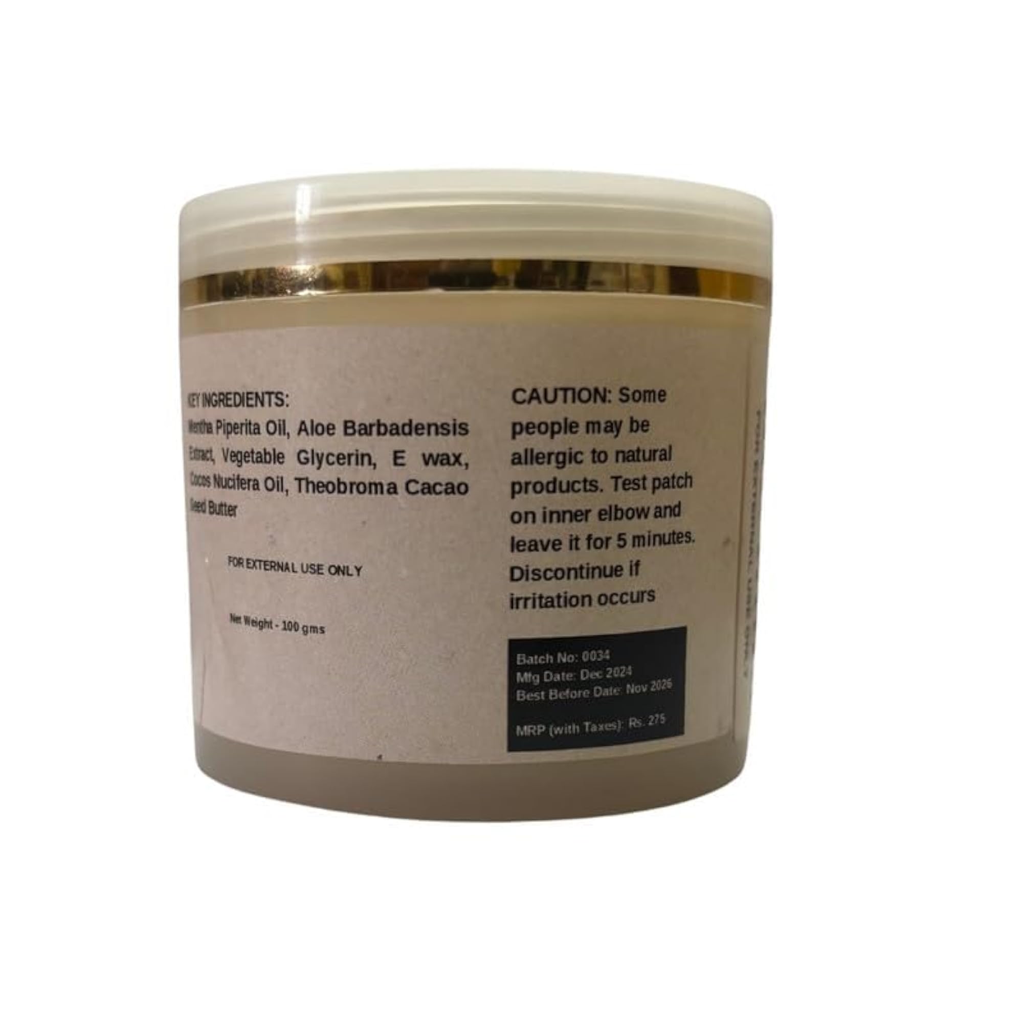 Organic Coconut Butter Foot Cream for Cracked Heels